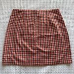 Aeropostale Orange Brown Plaid Skirt  Photo 3