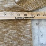 Madewell  Gathered Sleeve Mock Neck Knit 3/4 Sleeves Pullover Heather Tan Top S Photo 3