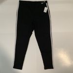 Rue 21 Black and White Leggings with Side Stripes Photo 1