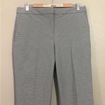 Joie  Pants Womens 10 Houndstooth Straight Leg Black White High Rise Waist Zipper Photo 1