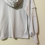 Adeam Light Grey Oversized Puff Sleeve Hoodie Sweatshirt Womens S Street Wear Gray Photo 9