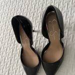 Jessica Simpson  Black Glossy Faux Leather Heels Women Size 6 Photo 2