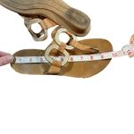 Paul Green Brown Leather Thong Sandals Snake Embossed Detail US 8.5 (Marked 5.5) Photo 6