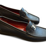 Salvatore Ferragamo  Navi blue Leather Loafers Photo 0