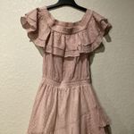 Designers Remix Charlotte Eskildsen Milly pinstripe pink white ruffle mini dress Size 4 Photo 1
