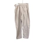 ZARA  Ecru Neutral Tan Baggy Tapered Ankle Fine Corduroy Pants size 8 Photo 5