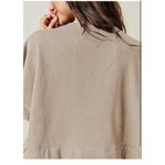 NEW Crew Neck Pullover Oversized Sweatshirt Mini Dress L Tan Size L Photo 1