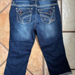 Ariya Jeans Distressed Blue Ankle Cropped Jeans Photo 1