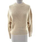 Everlane  The Texture Cotton Crew Neck Sweater Chunky Knit Beige Photo 2