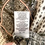 Heart soul Bandana Print Scarf Cut Sleeveless Cream Tan Pink Black Tank M Medium Photo 6