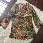 Rhona Sutton Sheer Embellished Tropical Coverup Tunic Photo 0