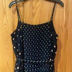 Banana Republic Polka Dot Pleated Maxi Dress in Navy Blue & Beige Size 8 Petite Photo 14