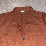 J. Jill Love Linen Longline Blazer Four Button Front Long Sleeve Auburn Brown LP Size undefined Photo 5