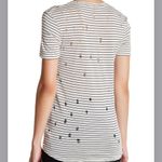 joe's jeans JOE’S Gilles Silk Blend V Neck Striped Tee Small Photo 1