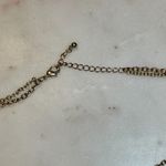 American Vintage Y2K Brass Tone Double Strand Filigree Heart Charm Necklace Photo 4