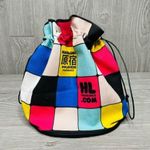 Harajuku Lovers  Color Block Drawstring Purse Tote Cosmetic Bag Small clucth Photo 1