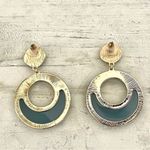 BaubleBar Sugarfix by blue sparkly gold tone statement earrings Photo 11