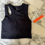 AQUA NWT  Black sports bra cutout shoulder size XS Photo 0