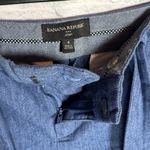 Banana Republic Avery Tie Waist Linen Blend Ankle Pant Blue Size 4 Photo 2