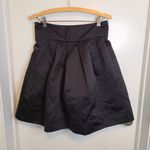 Xxi  Black Pleated Mini Skirt Size Medium Wide Waist Band Side Zip Crinoline Unde Photo 2