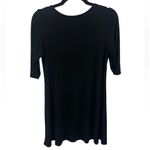 Eileen Fisher Jersey Knit Scoop Neck Short Sleeve Tunic Black Size SMALL Photo 3