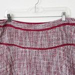 Banana Republic [] Red Pink Tweed Flounce Hem Tiered A-Line Mini Skirt Size 12 Photo 4