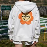 Playboy X Pacsun Camper Oversized Hoodie Full Zip Jacket White Flower Medium Photo 0