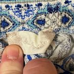 Altard State Boho Paisley Shortie Short Pom Pom Trim Elastic Waist Women Medium Blue Photo 6