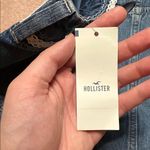 Hollister Low-Rise Lace Waist Denim Mini Skort NWT Photo 5