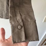 ZARA Green Faux Suede Button Down Shirt Shacket Photo 4