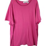 All American Comfort Plus Size 4X Top Pink Short Sleeve Scoop Neck Cotton 1465 Photo 0