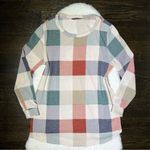 BomBom Buffalo Plaid Lightweight Scoop Neck Sweater Size L Photo 0