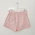 American Eagle [ Outfitters] Pink High Rise Paperbag Elastic Waist Denim Shorts 6 Photo 1