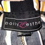 Polly & Esther Polly&Ester black yellow and white striped bell bottoms size small long Photo 3