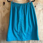 Eddie Bauer Vintage Snap Front Teal Cargo Skirt Sz M Photo 2