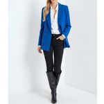 Anthropologie MAEVE x  Double-Breasted Oversized Blazer, Blue, 0 (US) Photo 2