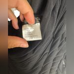 Tadashi Shoji  Black Ruched Mesh Long Sleeve Pleated Top Rhinestones‎ Size S Photo 3