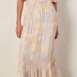 Ba&sh Noma Printed Maxi Dress Off Shoulder Ruffle Pastel Floral Size S Photo 9