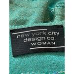 VTG Y2K Shimmery Aqua Green Beaded Detail Vneck 3/4 Sleeve Fairy Top 1x Photo 5