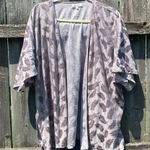 Honey Belle  Purple Velour Leaf Kimono | S Photo 0