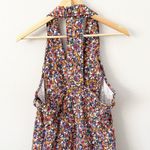 Anthropologie MAEVE x | Sleeveless T-Back Mini Dress Collared Floral | Large Photo 2