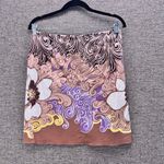 Tahari Womans Skirt Size 8 Art To Wear Art Noveau Boho Y2k Floral Print W Waves Photo 5