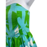 Lilly Pulitzer Lottie Green Bean All Lit Up Print Fit Flare Strapless Dress 00 Photo 6