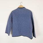 American Vintage Vintage 70s Vintage Cottagecore Quilted Jacket Navy Blue Floral Print Photo 5