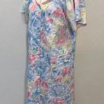 Lady Manhattan vintage pastel floral puff sleeves button Down nightgown Photo 3