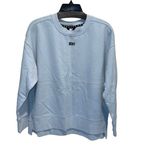DKNY  Ladies Crewneck Fleece Sweatshirt Large Light Blue EUC‎ Photo 1