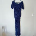 Tadashi Shoji Asymmetric Ruched Sleeve Gown Photo 2