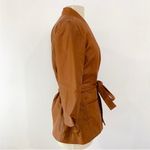 Just Female Anthropologie beautiful genuine lamb leather kimono style jacket NEW Tan Photo 4