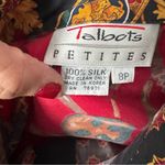 Talbots Vintage 90’s  Petites Equestrian Baroque Print Silk Button-Up Shirt Photo 5