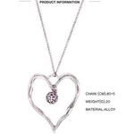 Hollow Ball Silver Heart Pendant Long Sweater Necklace with 30" Adjustable Chain Photo 4
